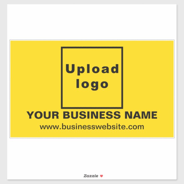 Business Website on Yellow Large Rectangle Vinyl (Sheet)