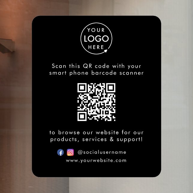 Business Website | QR Code Modern Stylish Black (Creator Uploaded)