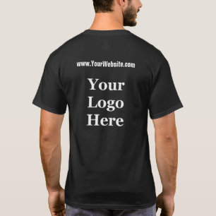 Business Website Text and Your Logo Here T-Shirt