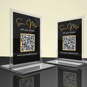 Business   Wedding QR Code Table Card