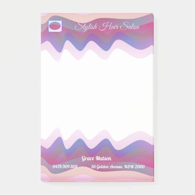 Business Weekly Appointment Rainbow Post-It Notes (Front)