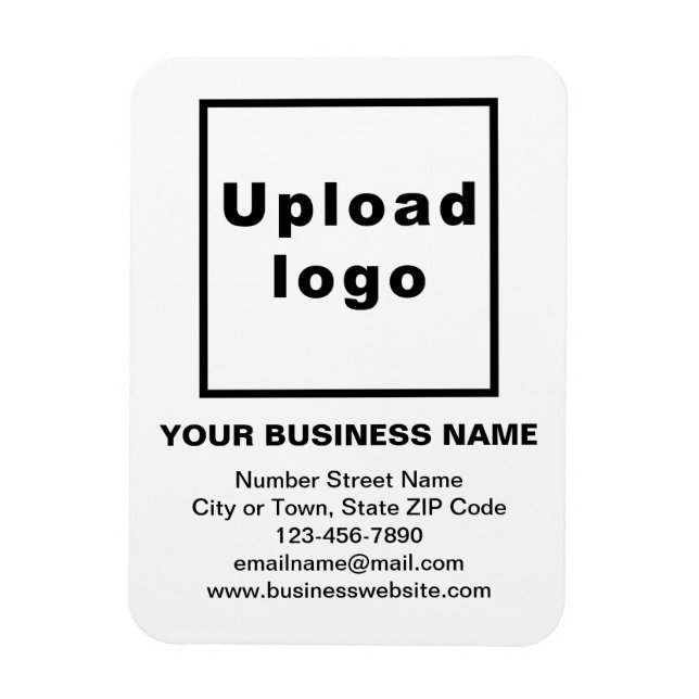 Business White Flexible Photo Magnet (Vertical)