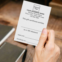 Business White Gift Certificate