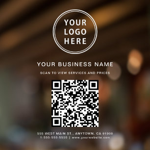 Business White Logo QR Code