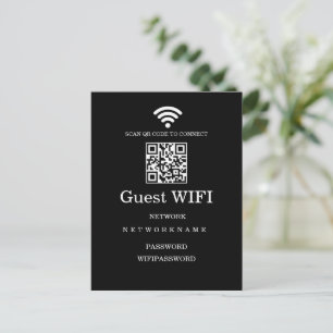 Business Wifi Morden Network Qr Code Postcard
