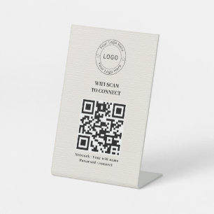 Business Wifi Network QR Code Personalised Pedestal Sign