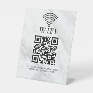 Business Wifi Network QR Code Personalised Pedestal Sign