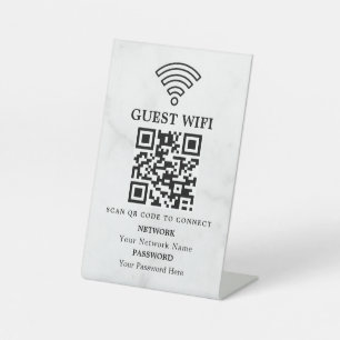 Business Wifi Network QR Code Personalised Pedestal Sign