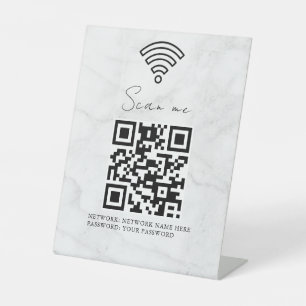 Business Wifi Network QR Code Personalised Pedestal Sign