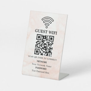 Business Wifi Network QR Code Personalised Pedestal Sign