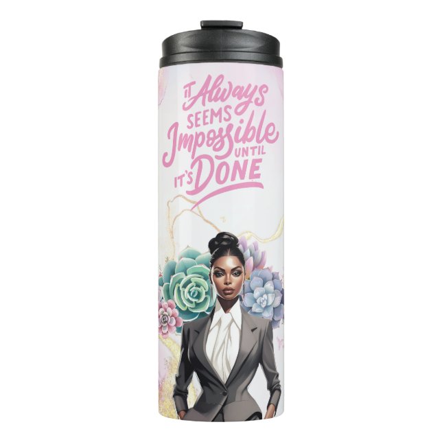Business Woman Achievement  Thermal Tumbler (Front)