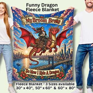 Business Woman Commuting on her Dragon Fleece Blanket