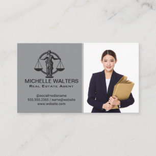 Business Woman in Suit Lawyer Justice Card