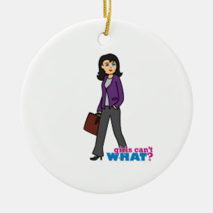 Business Woman - Medium Ceramic Tree Decoration
