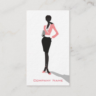 Business Woman Premium Paper Business Card