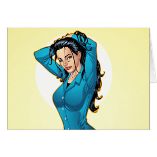 Business Woman Pulling Her Hair Up and Ready to Go