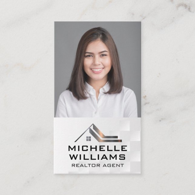 Business Woman | Real Estate Logo Card (Front)