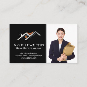 Business Woman Real Estate Logo Card