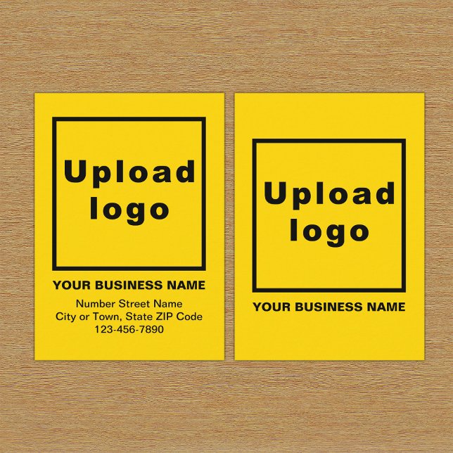 Business Yellow Enclosure Card (Build brand name awareness. Your business brand on yellow enclosure card.)