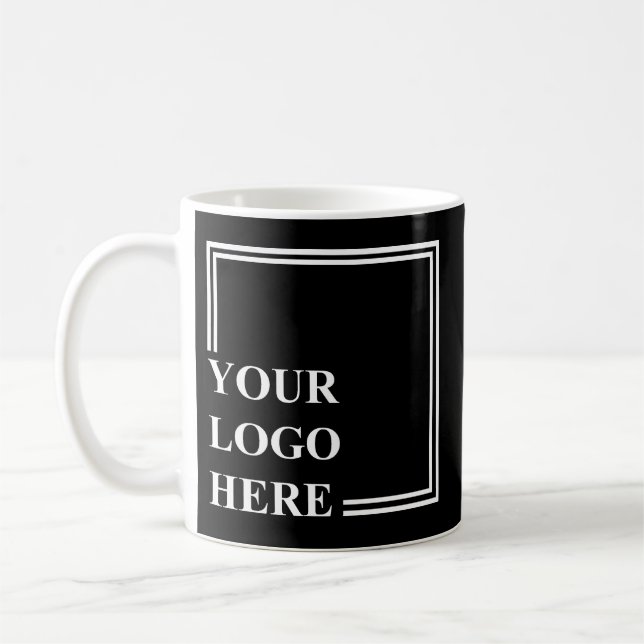 Business Your Logo Here Corporate Company Text Coffee Mug (Left)