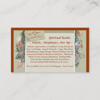 BusinessCard, Spiritual Realm, ~ Holistic, Meta... Business Card