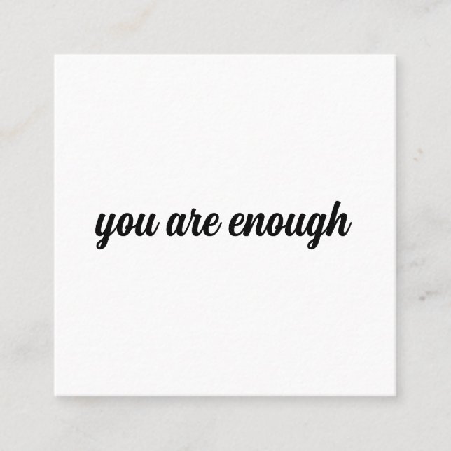 businesse card you are enough (Front)