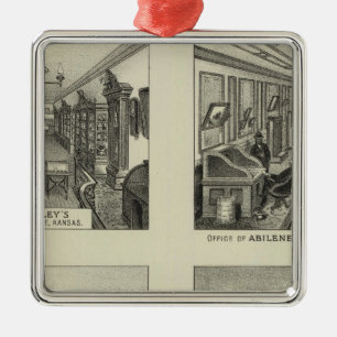 Businesses and Residences, Abilene, Kansas Metal Tree Decoration