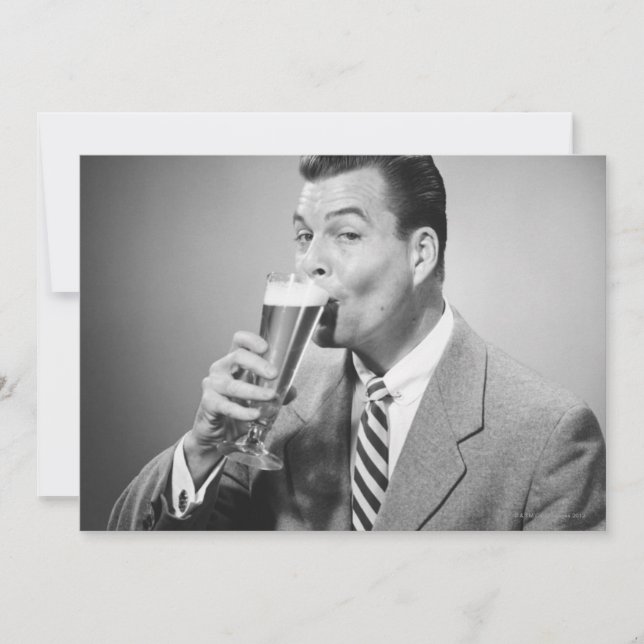 Businessman Drinking Beer (Front)