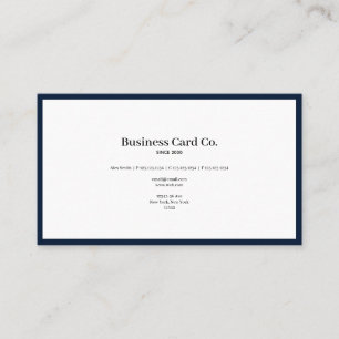 Businessman Navy Blue Border Business Card