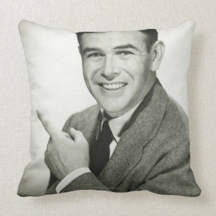 Businessman Pointing Cushion