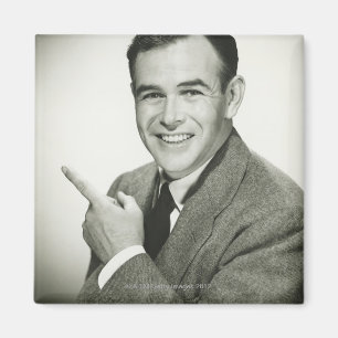 Businessman Pointing Magnet