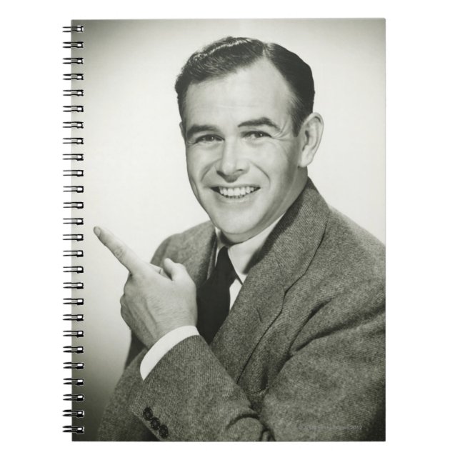 Businessman Pointing Notebook (Front)