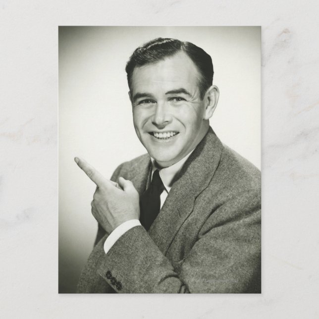 Businessman Pointing Postcard (Front)