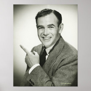 Businessman Pointing Poster