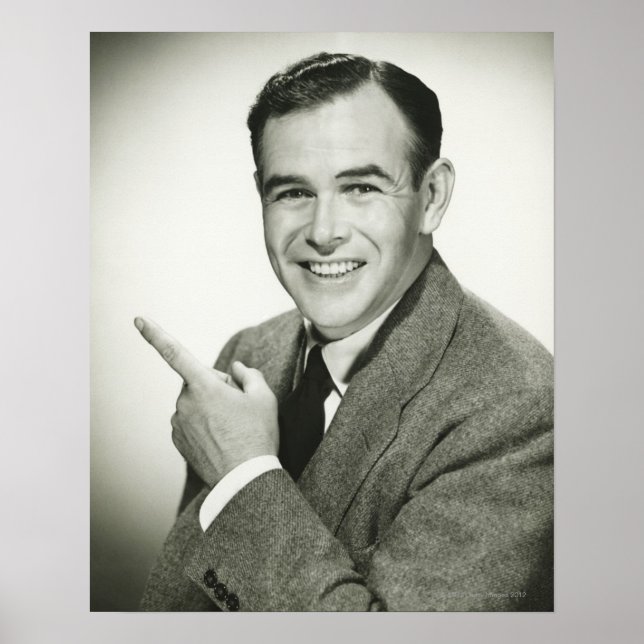 Businessman Pointing Poster (Front)