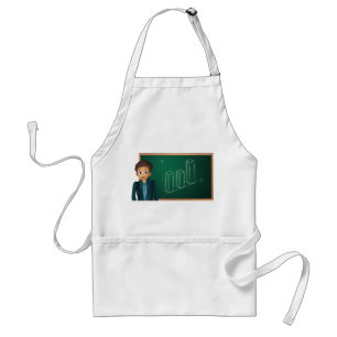 Businessman Presenting Growth Bar Chart Standard Apron
