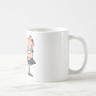 Businessman Shows Big Dollar Coffee Mug