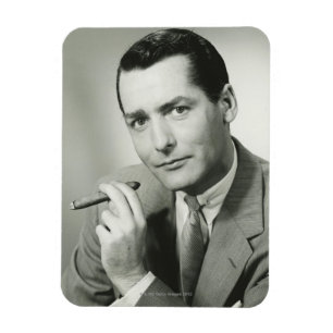 Businessman Smoking Cigar Magnet