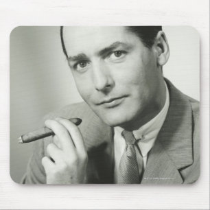 Businessman Smoking Cigar Mouse Pad