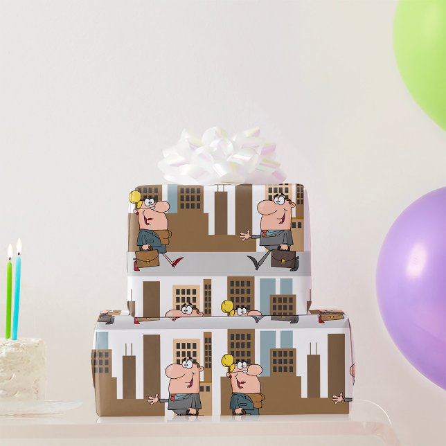 Businesspeople Meeting In The City Wrapping Paper (Creator Uploaded)