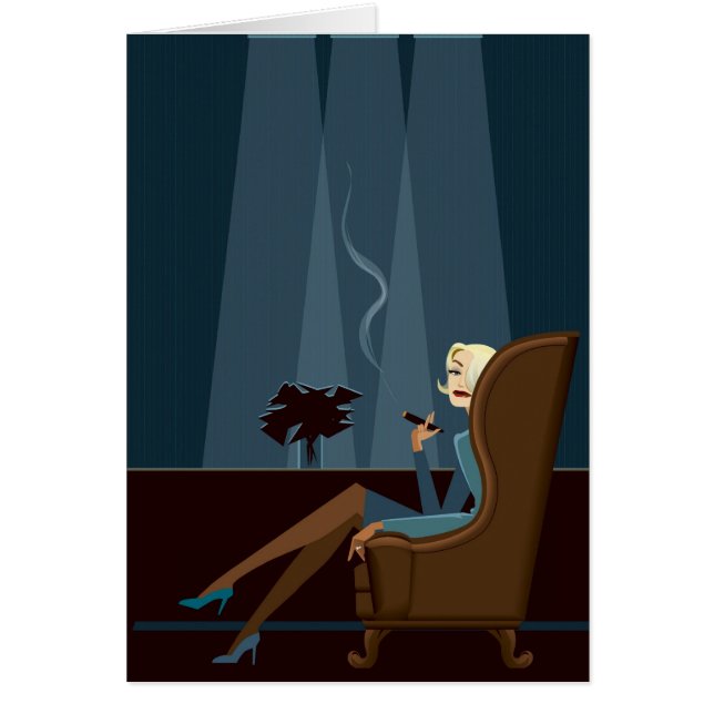 Businesswoman Smoking Cigar (Front)