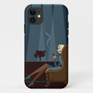 Businesswoman Smoking Cigar iPhone 11 Case