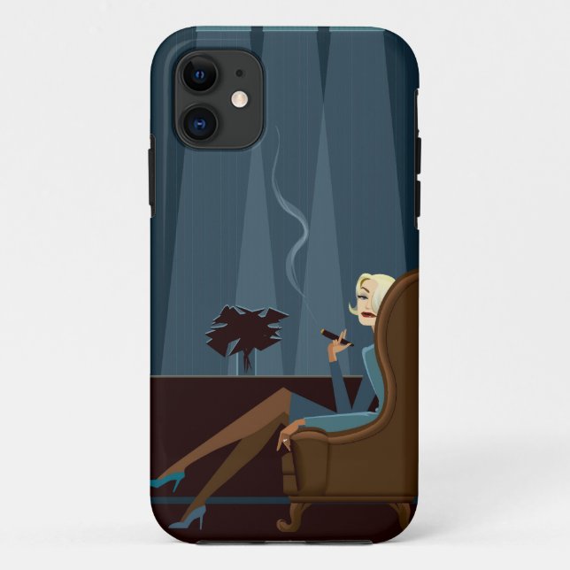 Businesswoman Smoking Cigar Case-Mate iPhone Case (Back)