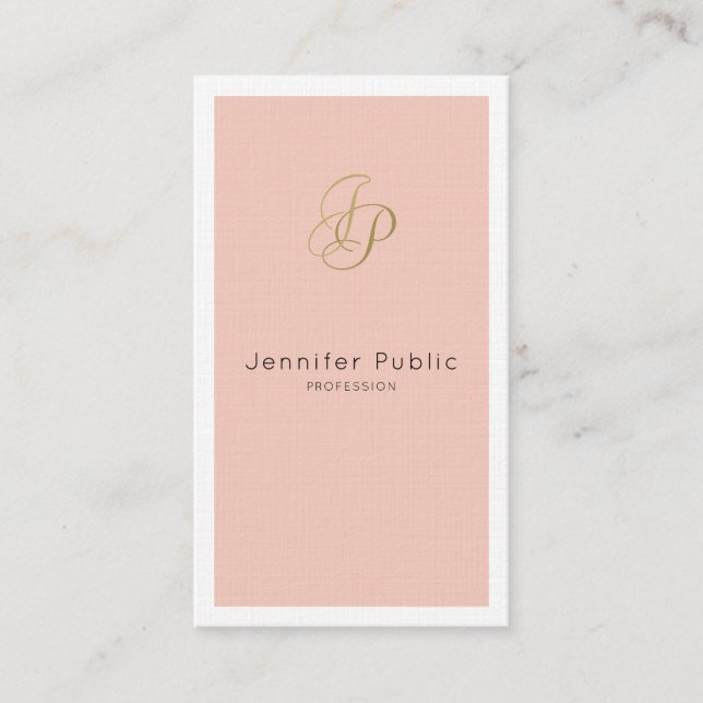 Businesswoman VIP Salon Director Stylish Luxury Business Card (Front)