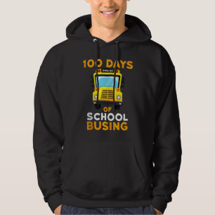 Busing School Bus Driver 100 Days Of School Boys G Hoodie