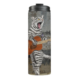 Busker the Guitar Cat Thermal Tumbler