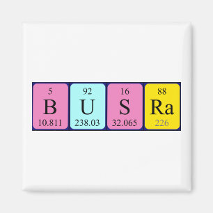 Büsra periodic table name magnet