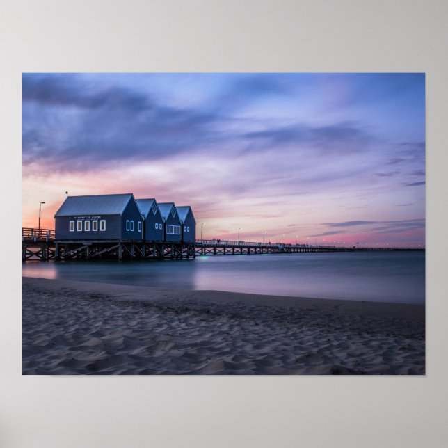 Busselton Jetty at Dusk Poster (Front)