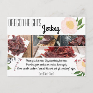 Bussiness Advertising Card Baby Pink Cosmos on Whi