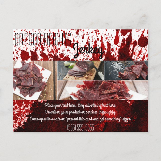 Bussiness Advertising Card Blood Splatter Vampire (Front)